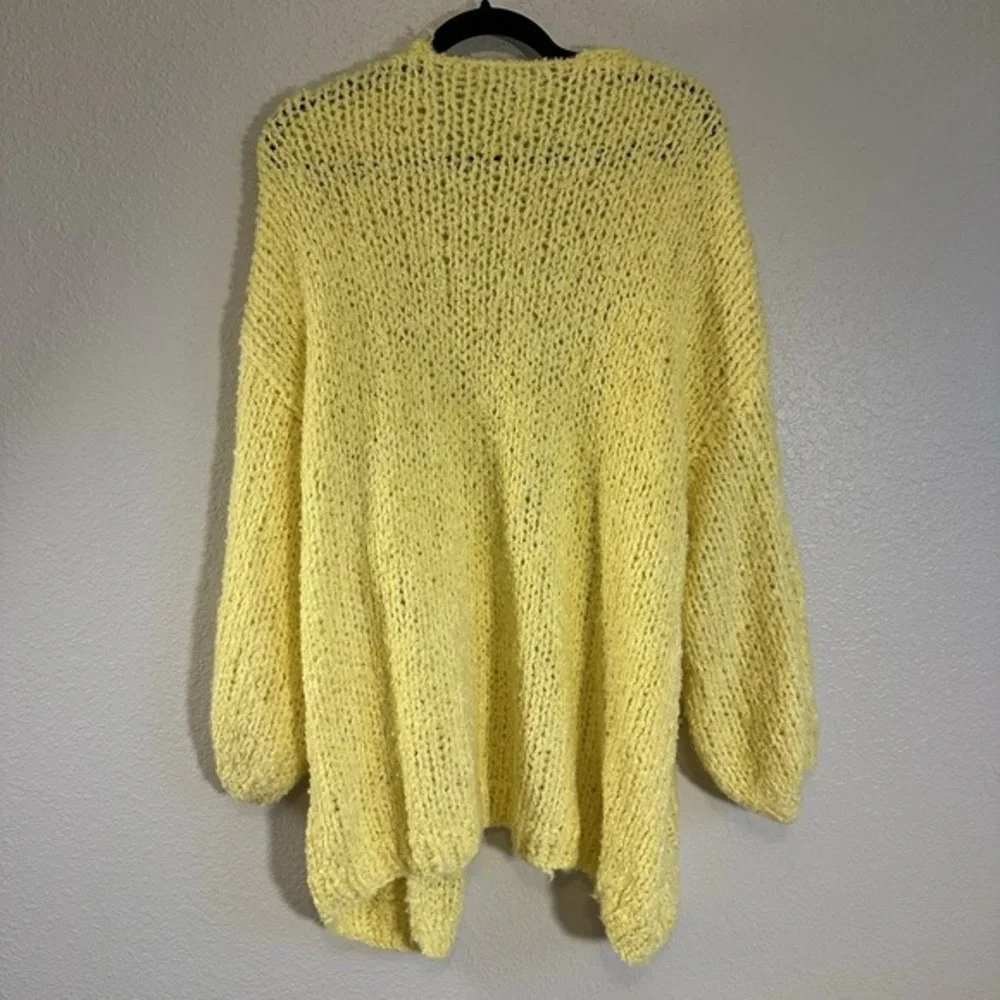 Rumored Aspen Open Knit Cardigan Butter Yellow Cable‎ S/M Boho Artsy Chunky Twee - Picture 4 of 10
